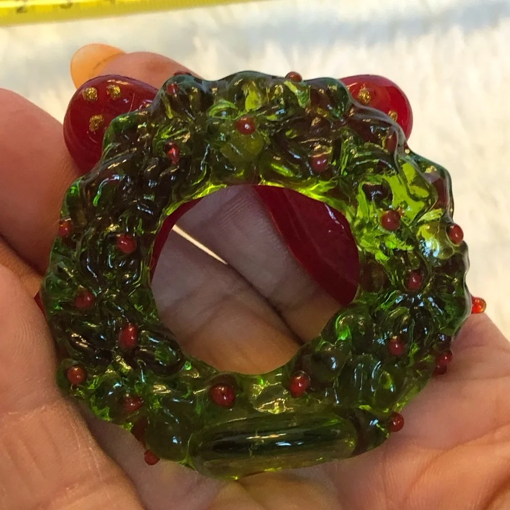 Fitz & Floyd Glass Menagerie Collection Christmas Wreath